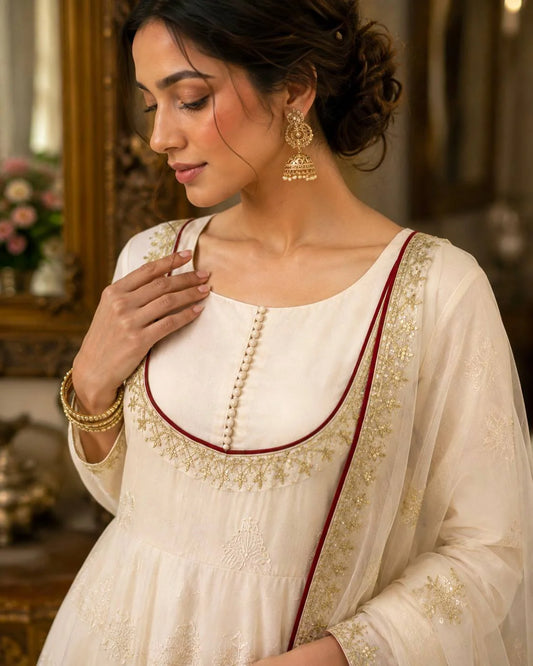 Koyal - HK Embroidery Anarkali suit set
