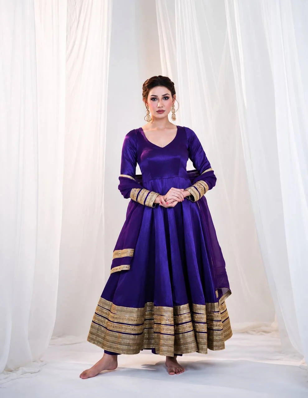 Avadhi - TD Elegant Heavy Silk with Embroidery gown set