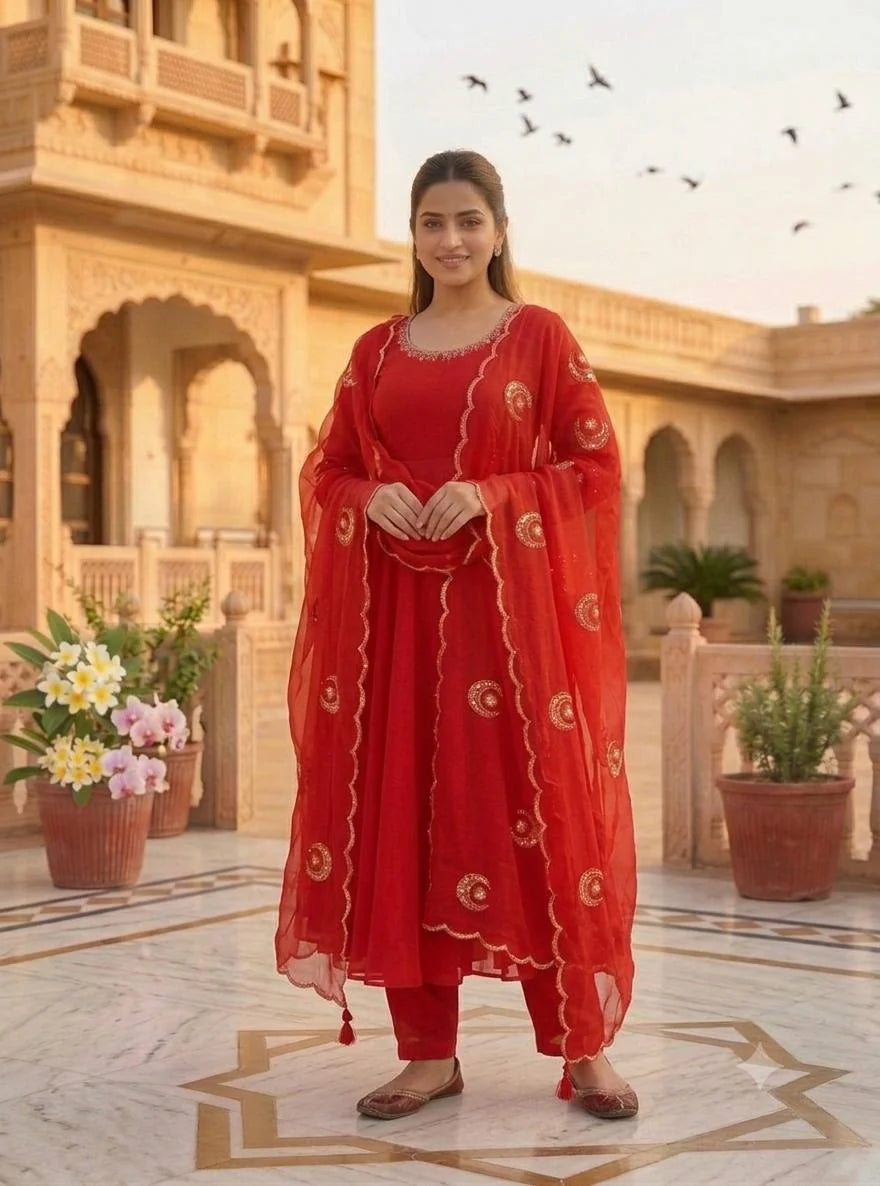 Aashika - VL Elegant heavy fox georgette gown set