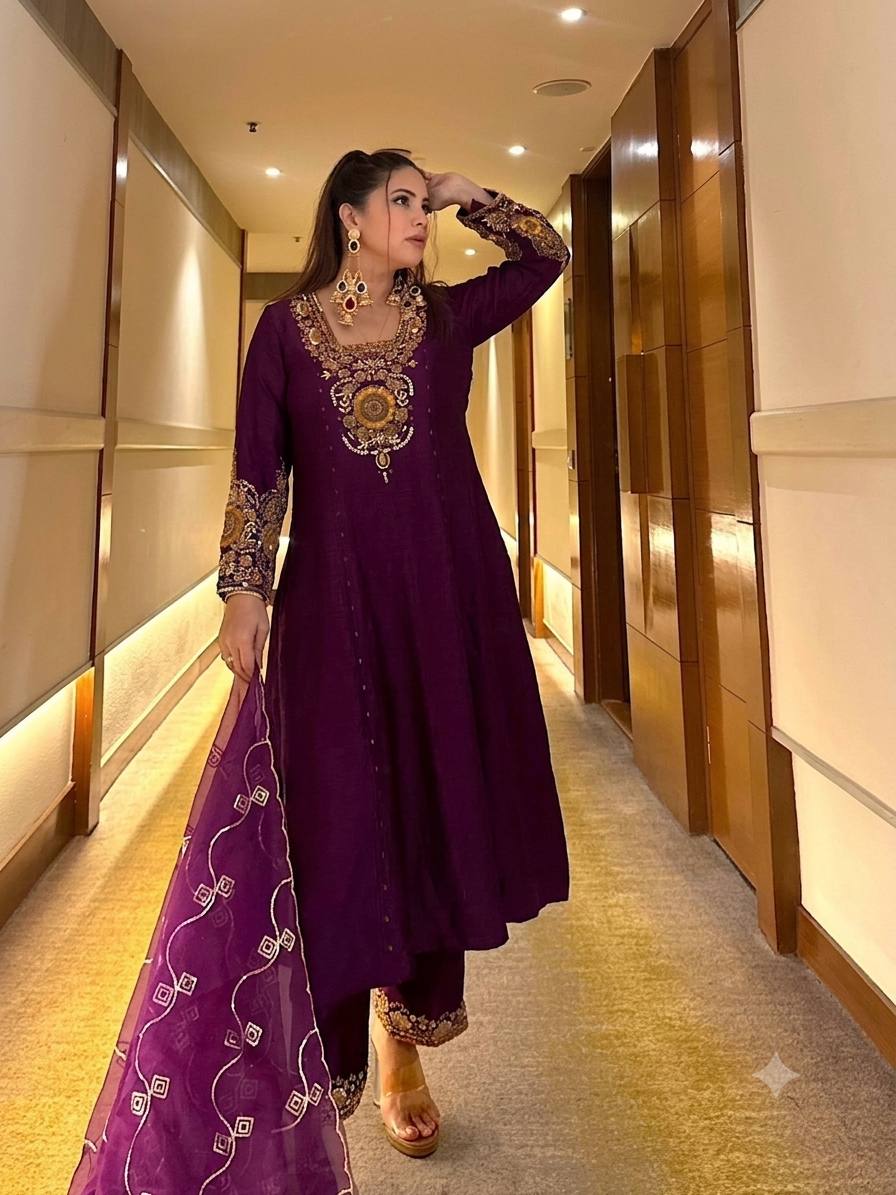 Pamela - TD three-piece Anarkali suit set