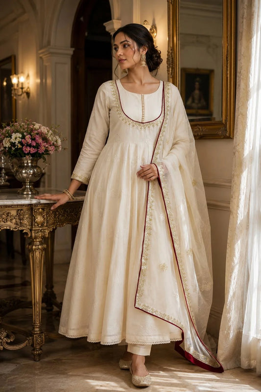 Koyal - HK Embroidery Anarkali suit set
