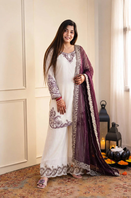 Yesha - HK Embroidery & Sequins work kurta set
