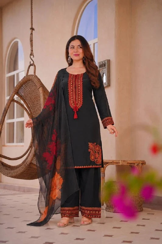 Vanshika - HK Embroidery Top Salwar suit set