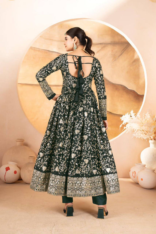Jonisha - TD Georgette Multi tread Anarkali suit set