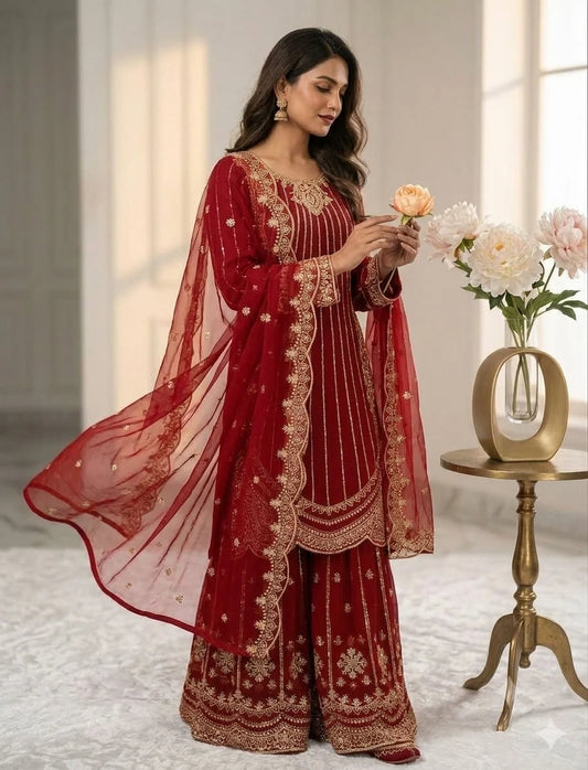 Punita - VL Heavy fox georgette Top Bottom set