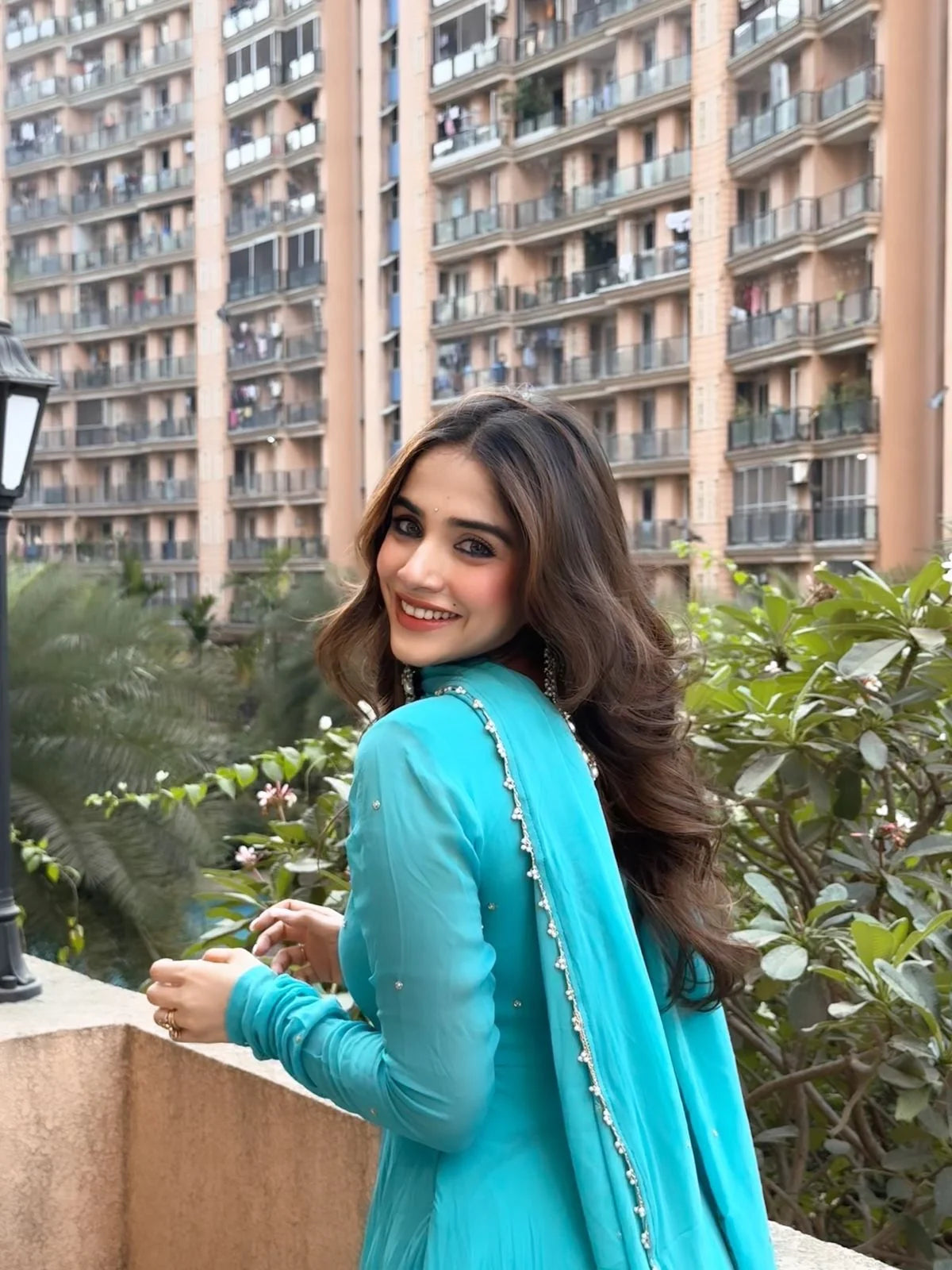 Pooja-SRK Faux Georgette Long kurti set