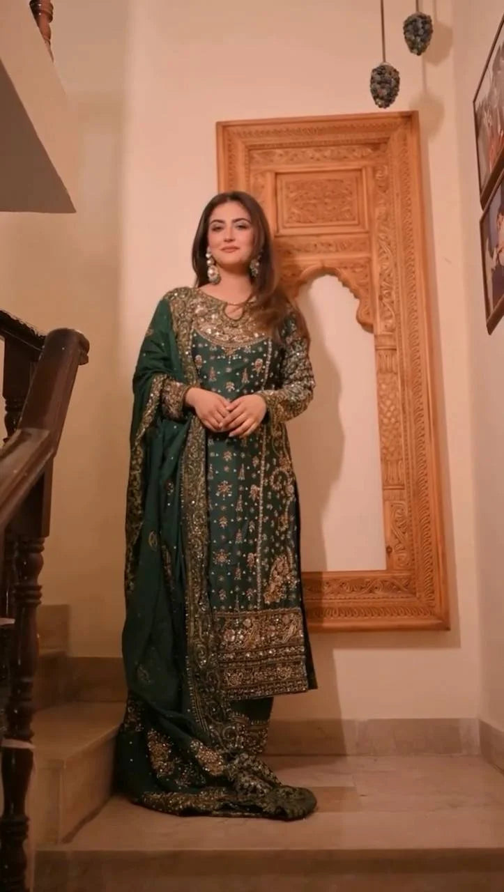 Mehvi-NSR :Heavy Faux Georgette kurta set
