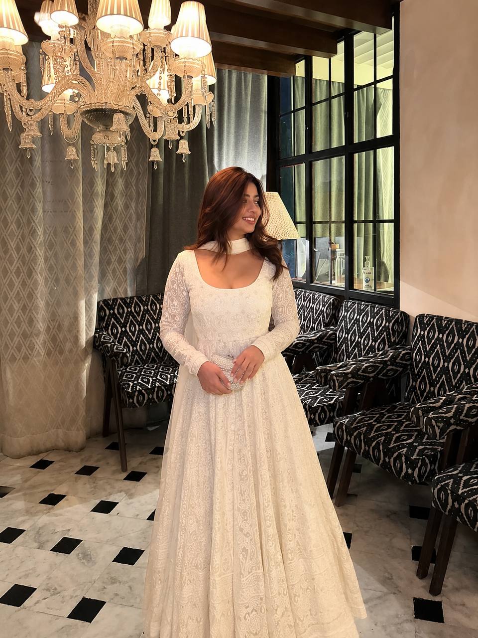 Vishya - TD Elegant heavy faux blooming gown set