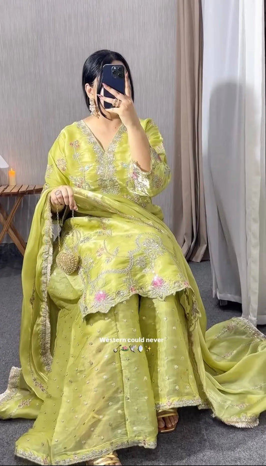 Vidhisa - VL Heavy Gym Silk Embroidery Suit set