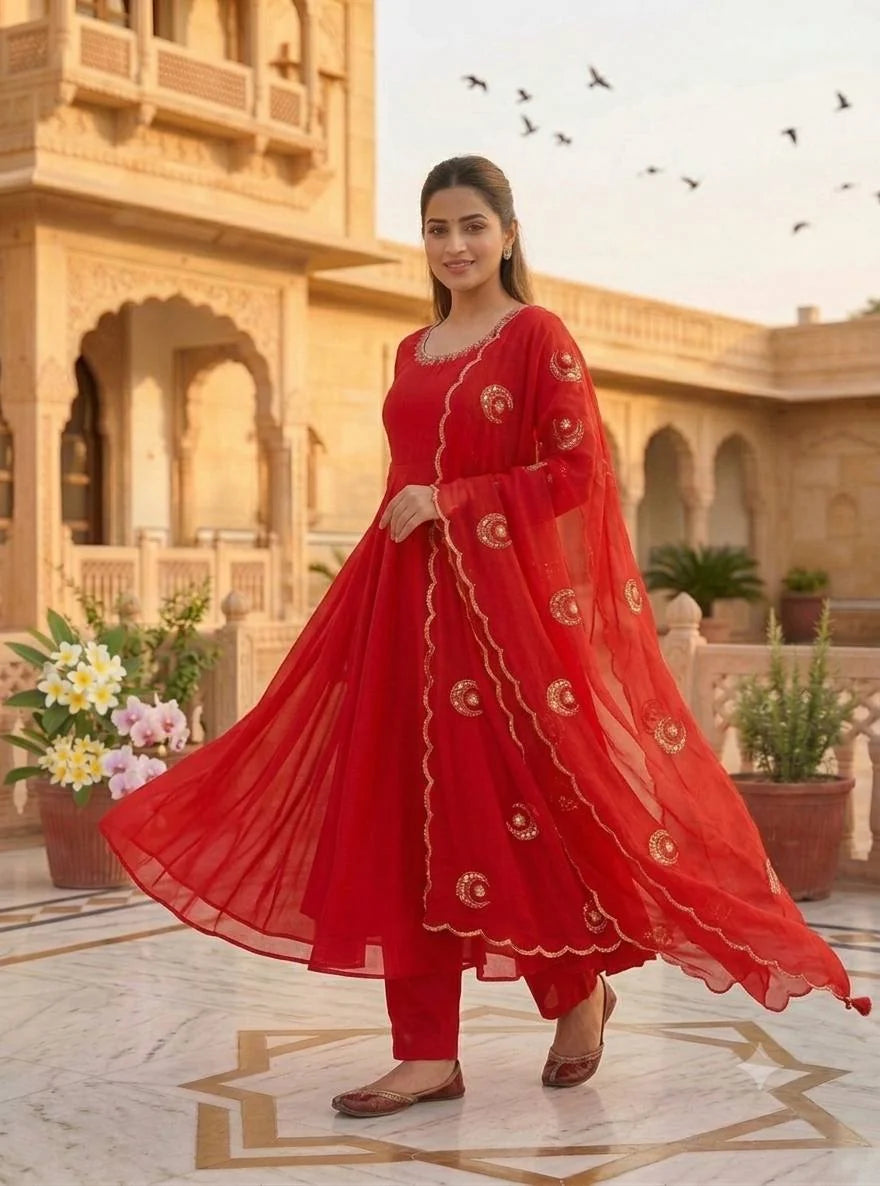 Aashika - VL Elegant heavy fox georgette gown set