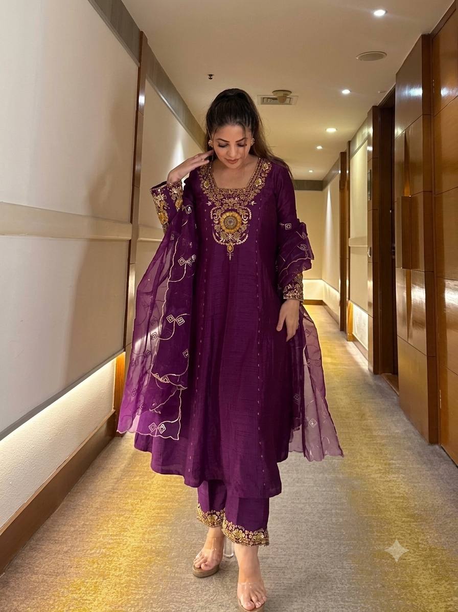 Pamela - TD three-piece Anarkali suit set