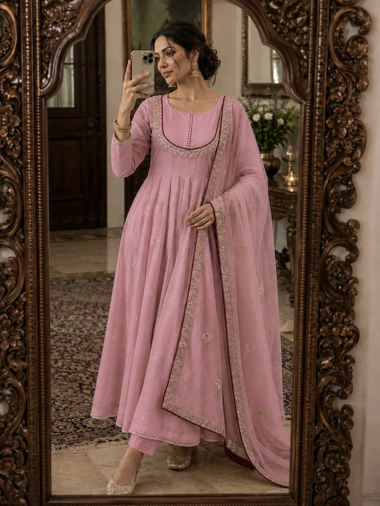 Akshita - HK Pure Roman Cotton embroidered gown